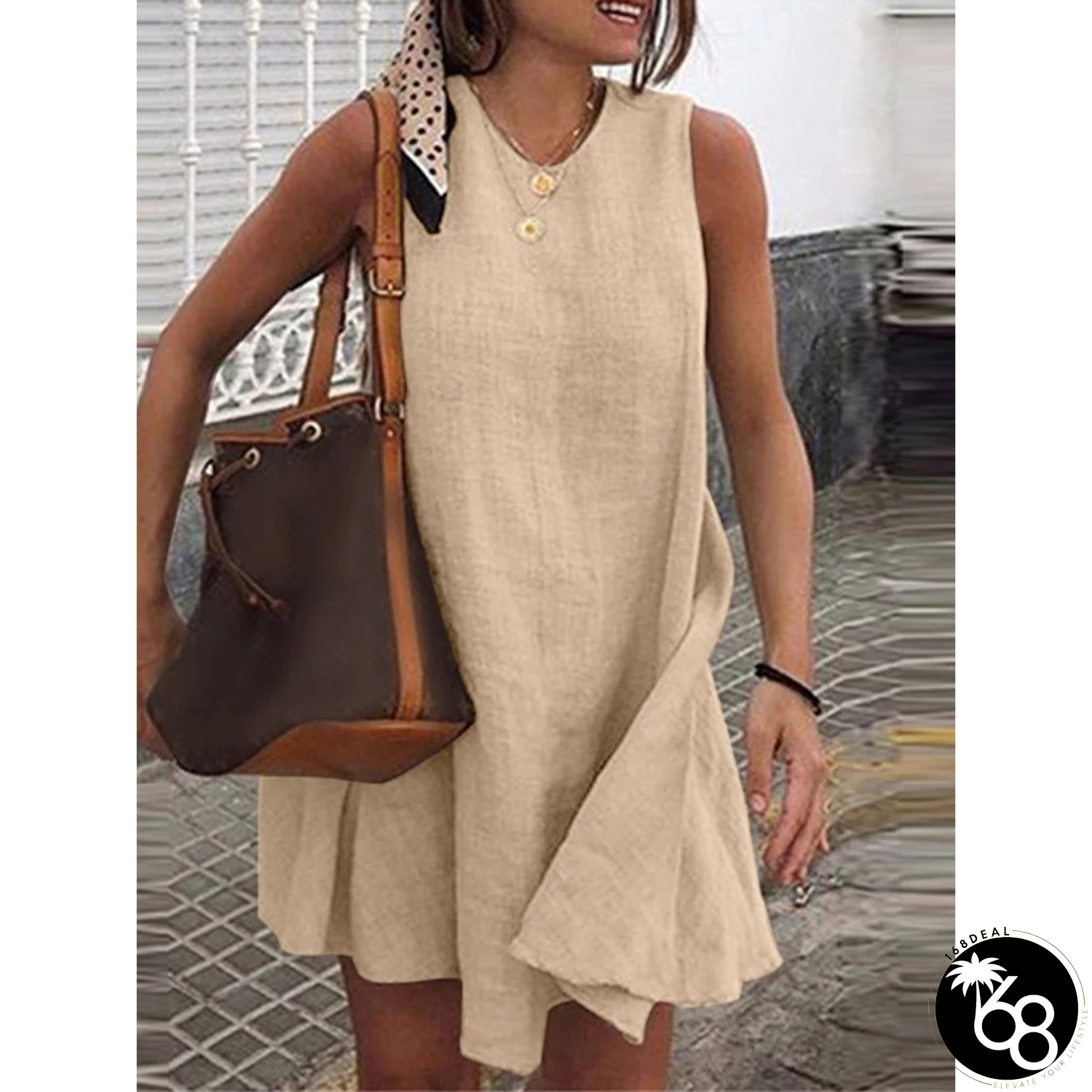 O-neck dress for modern women | 168DEAL
