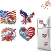 4pcs America 250th Anniversary DIY Diamond Art Magnets Kit Diamond Art Refrigerator Magnet Rhinestones Refrigerator Magnetic Sticker for Adult Beginners DIY Home Office Decor (01)