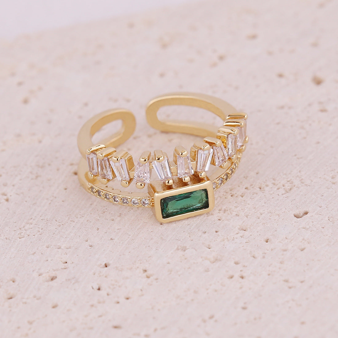 Women Eye Copper Zircon Inlay Rings