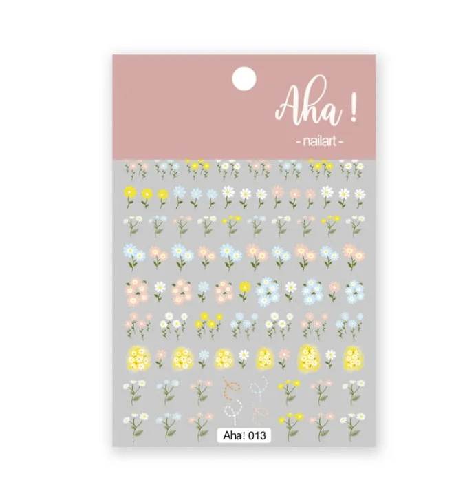Nail Glue Stickers Ins Stars Moon Cartoon Rabbit Panda Flower Nail Decoration Decals Nail Sticker Animal Nail Art Decorations-Nail Inspo
