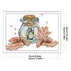 Totoro Bottle Partial Stamped Cross Stitch 14CT 2-Strand 33x26cm Backstitch