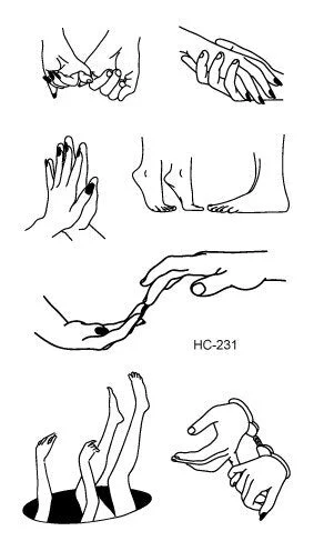 Small Sexy Lips Leaf Black Cartoon Temporary Tattoo Cute Star Tattoo Sticker Love Women Body Finger Art Waterproof Tatoo