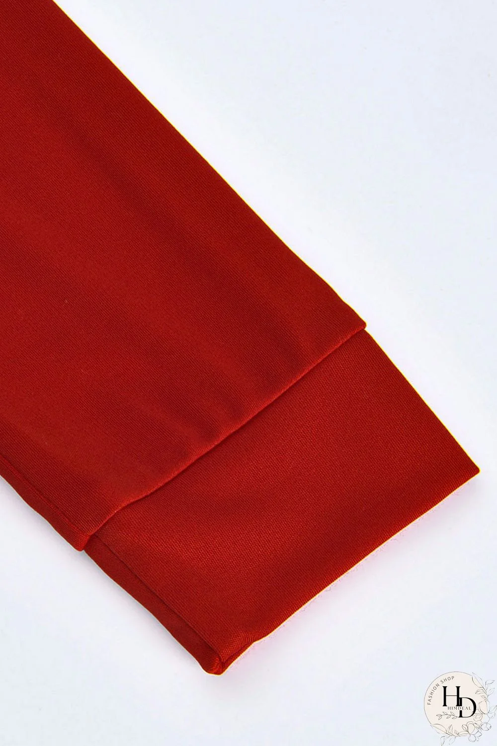 Red Casual Solid Split Joint Zipper Hooded Collar Long Sleeve Two Pieces