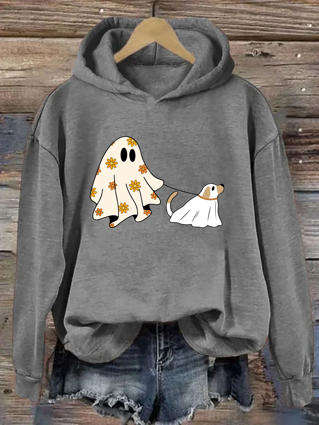 Сute Ghost Dog Halloween Hoodie