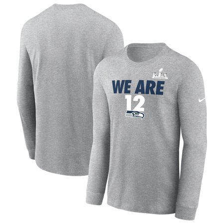 Men's Seattle Seahawks  Heather Gray Super Bowl LX Fast As Fast Gets Long Sleeve T-Shirt