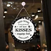 Filled With Wet Kisses Dog - Round Wooden Signs - 30*30cm