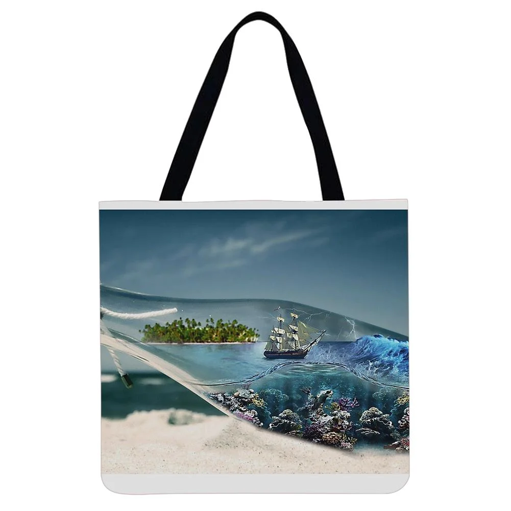 Linen Tote Bag -  Bottle