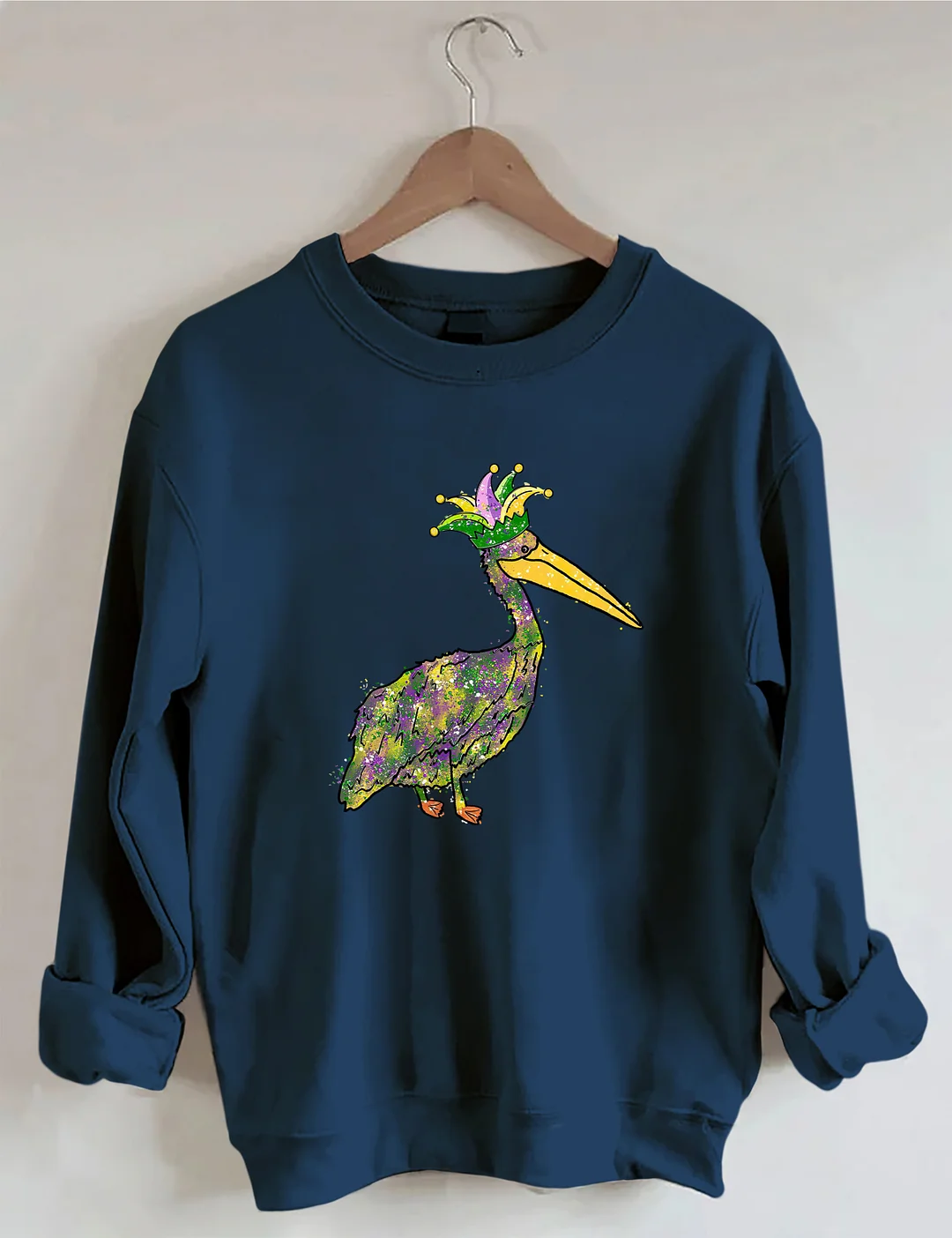 Mardi Gras Pelican Sweatshirt