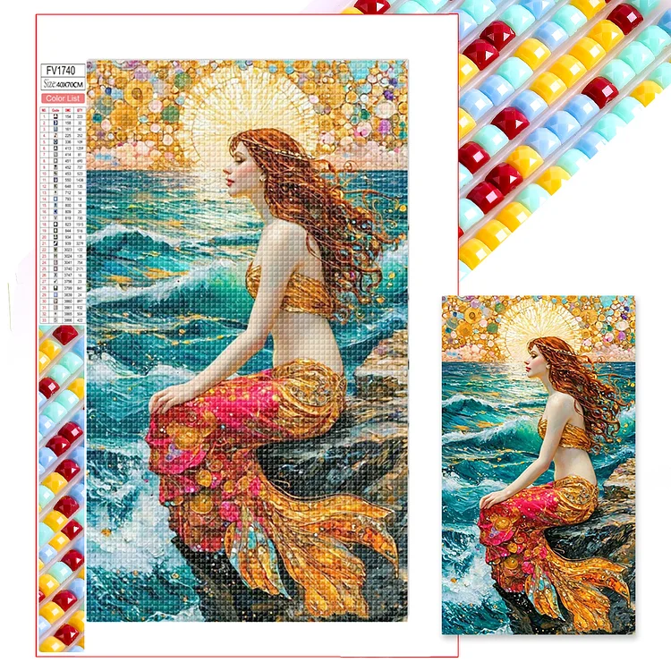 Mermaid - Full Square Drill Diamond Painting - 40*70CM(Picture)