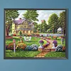 （AB/Round Drills)Quiet Countryside-Full  Diamond Painting 50*40CM
