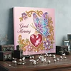 DIY Pearl Painting Love Butterfly with Frame for Home Wall Decor(25x25cm)