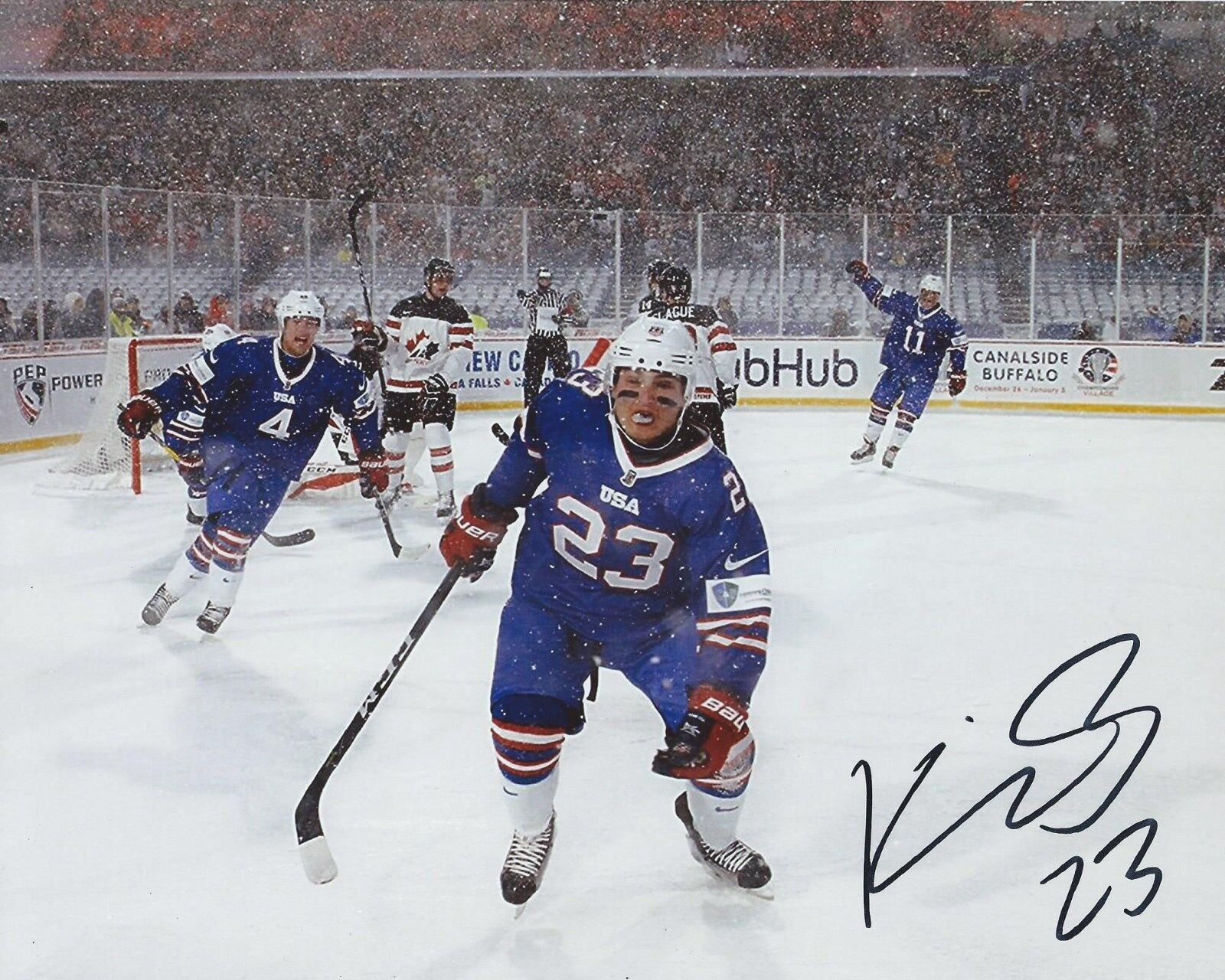 Kieffer Bellows Signed 8×10 Photo Poster painting Team USA World Juniors Autographed COA B