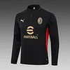 2024/2025 AC Milan Half-Pull Training Suit Black Soccer Jersey 1:1 Thai Quality