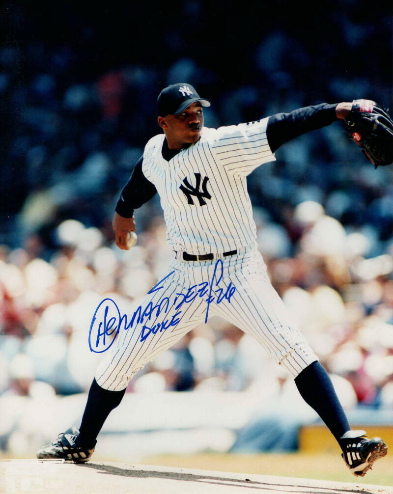 ORLANDO EL DUQUE HERNANDEZ SIGNED AUTOGRAPH 8x10 Photo Poster painting - NEW YORK YANKEES STAR