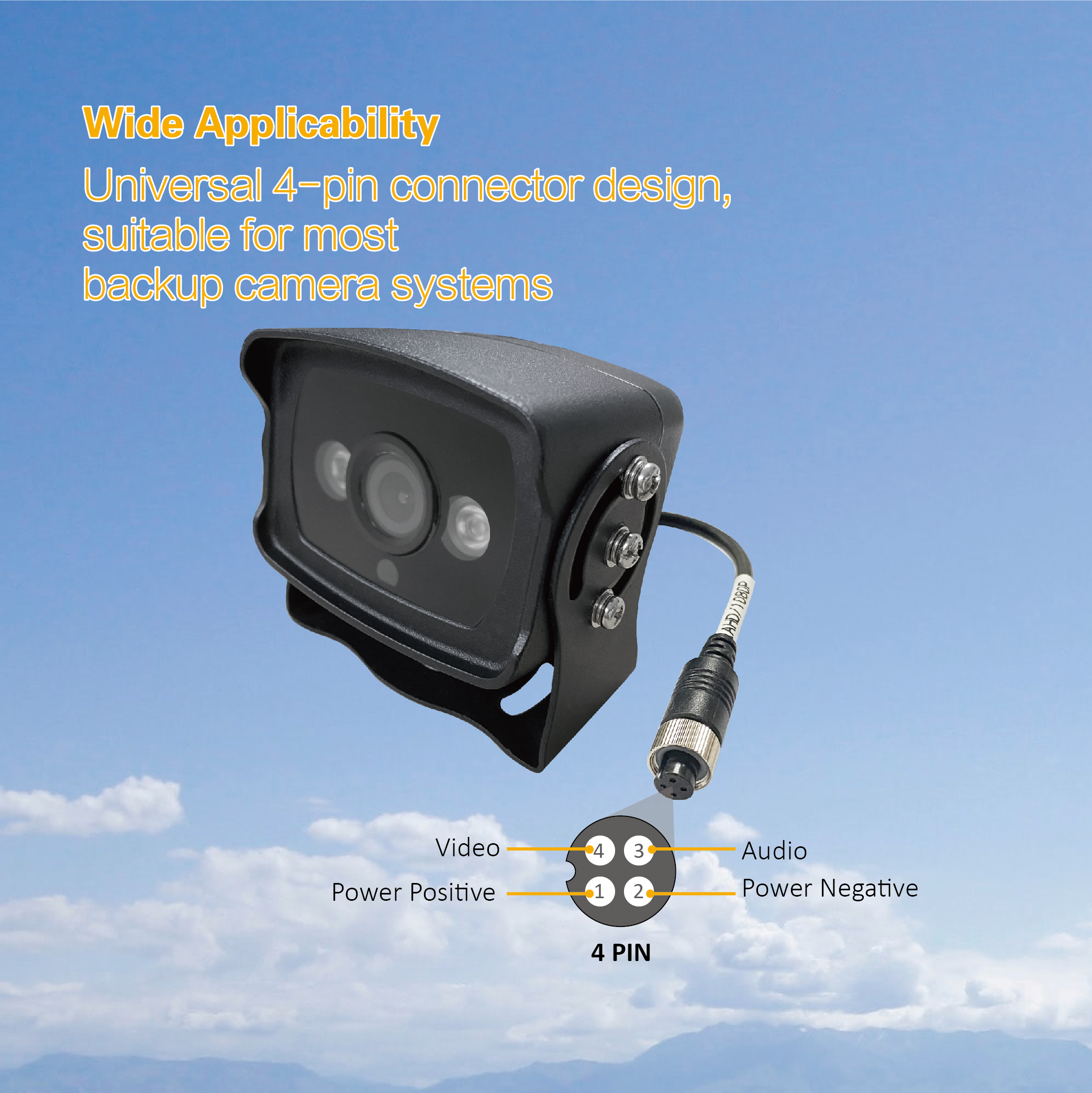 VECLESUS 1080P HD Backup Camera for VMS,VMST & VMQD Car Backup Camera