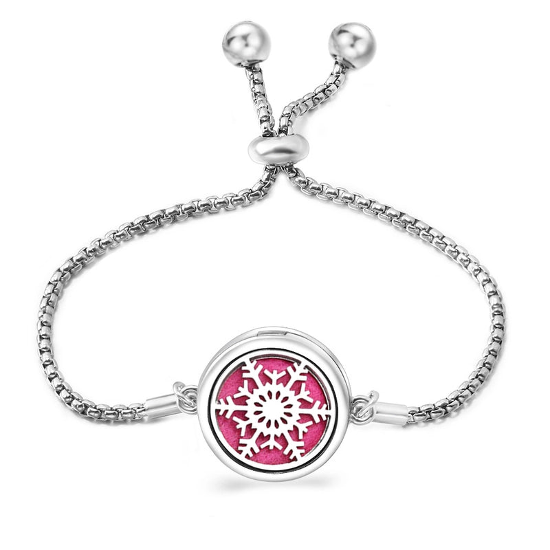 Fashion Angel Wings Aromatherapy Pendant Bracelet Essential Oil Diffuser Stainless Steel Bracelet Adjustable Women Simple