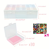 2-in-1 Diamond Art Storage Containers & Line-Up Tray, Upgrade Convex Point Bottom Design for Efficient Crafting