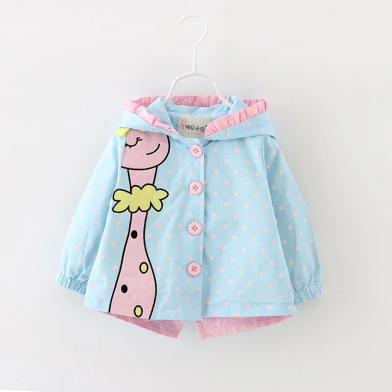 LZH 2022 New Autumn Spring Fashion Kids Windbreaker For Baby Girls Hooded Jacket Children Trench Coat Newborn Clothes 1 2 3 Year