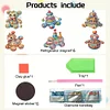 6Pcs Acrylic Special Shape Colorful Toys Diamond Painting Fridge Magnets