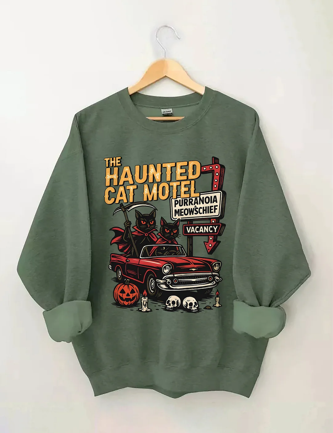 Haunted Cat Motel Sweatshirt