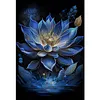 Blue Lotus-11CT Stamped Cross Stitch 40*60cm tapestrymarket