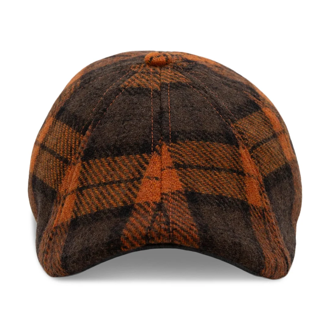 Hatsfashion-The Jack-O&rsquo;-Rose   Cap - Orange Plaid