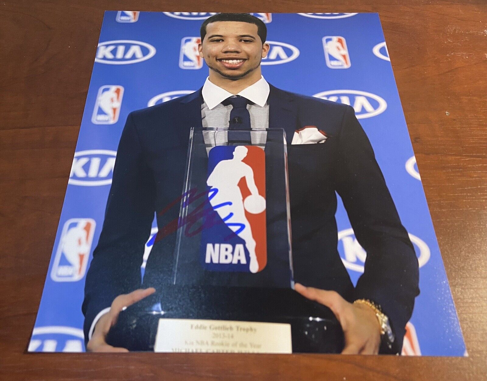 Michael Carter Williams 76ers ROY Autographed Signed 8X10 Photo Poster painting W/COA