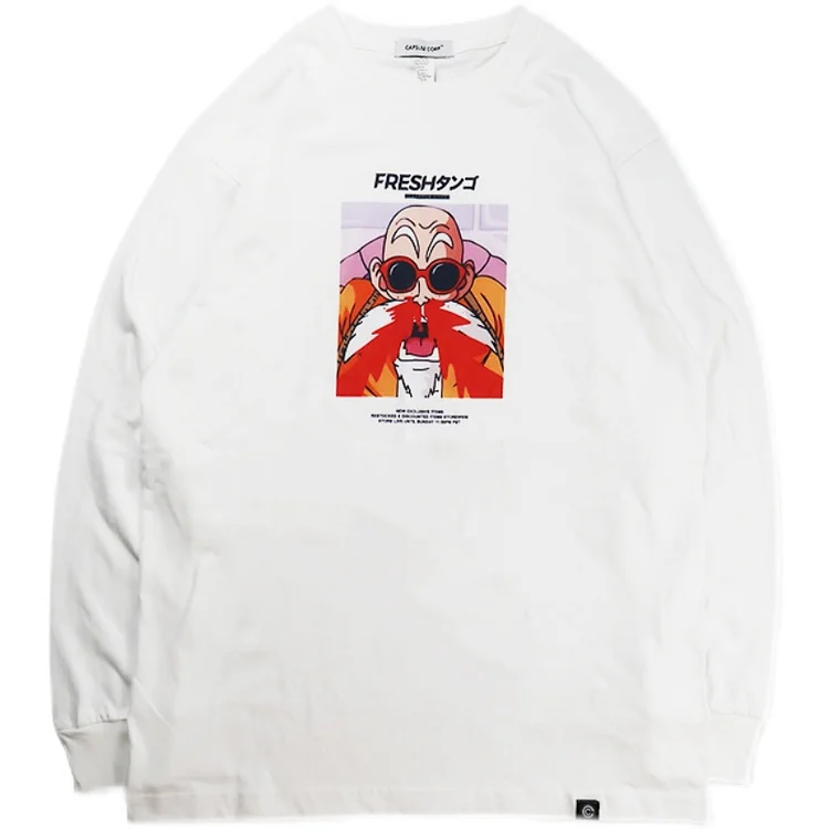 Pure Cotton Dragon Ball Master Roshi Long Sleeve T-shirt weebmemes