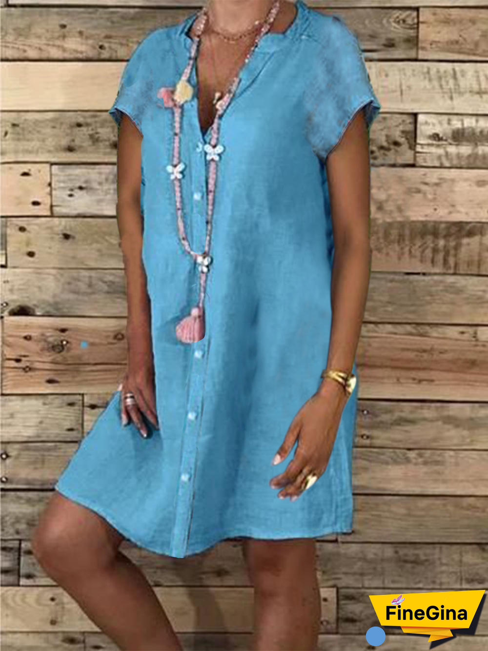 Shift Short Sleeve Boho Blouse