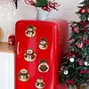 6PCS Cute Snowman DIY Pearl Diamond Painting Christmas Fridge Magnets, Sparkling Rhinestone Refrigerator Magnet Craft Kit for Home Decor & Gifts