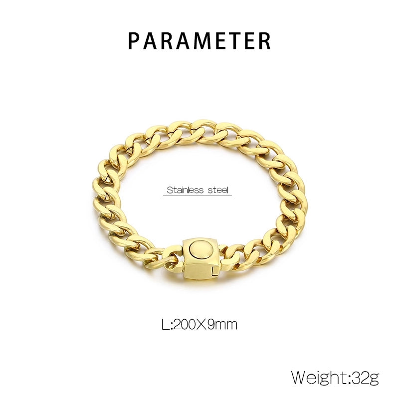 Stainless Steel NK Chain Bracelet Fashion Personality Titanium Steel Figaro Chain Necklace