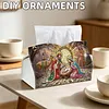 (25cm)Christmas Nativity Scene DIY Diamond Painting PU Tissue Holder Box