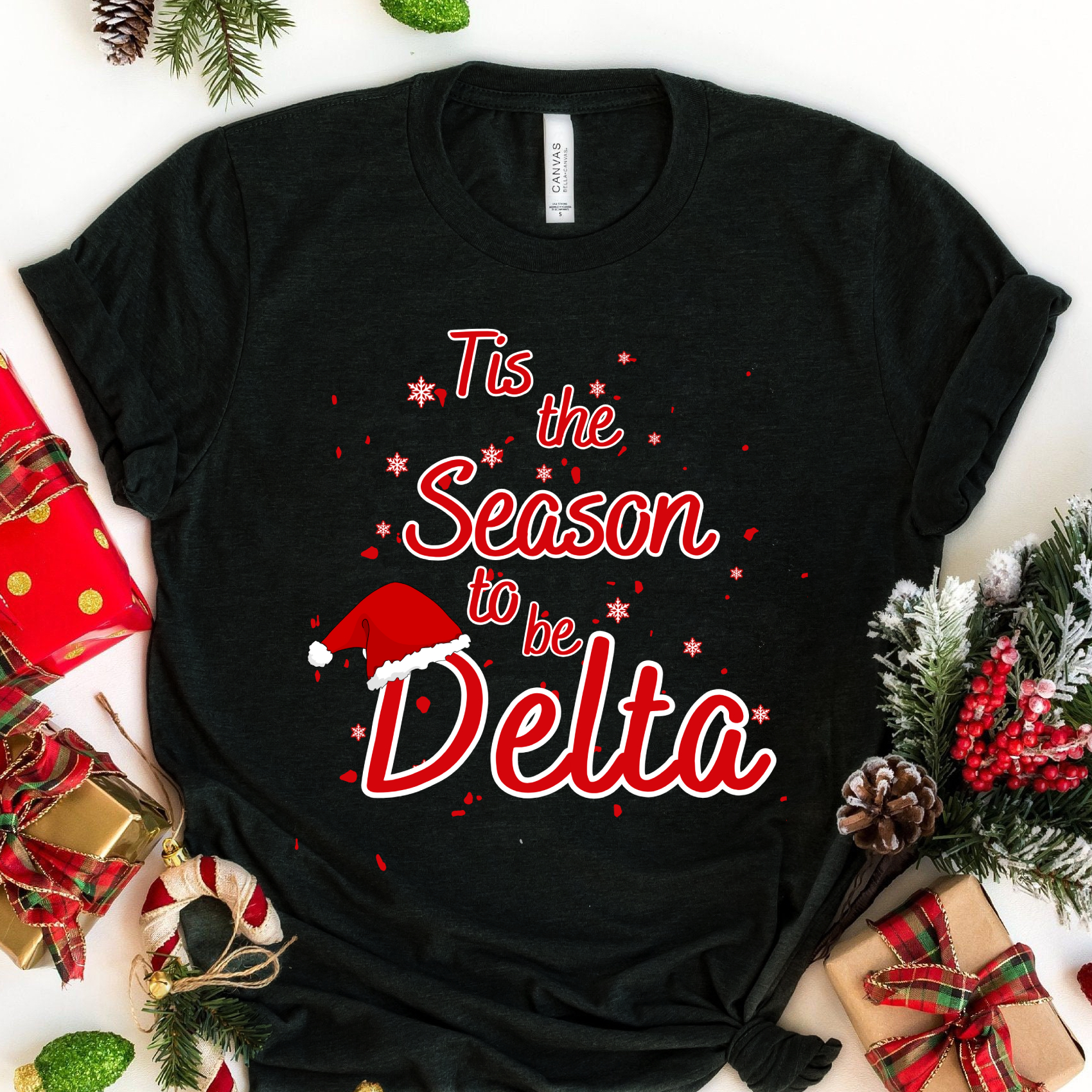 Tis The Season To Be Delta  Holiday Christmas Shirt