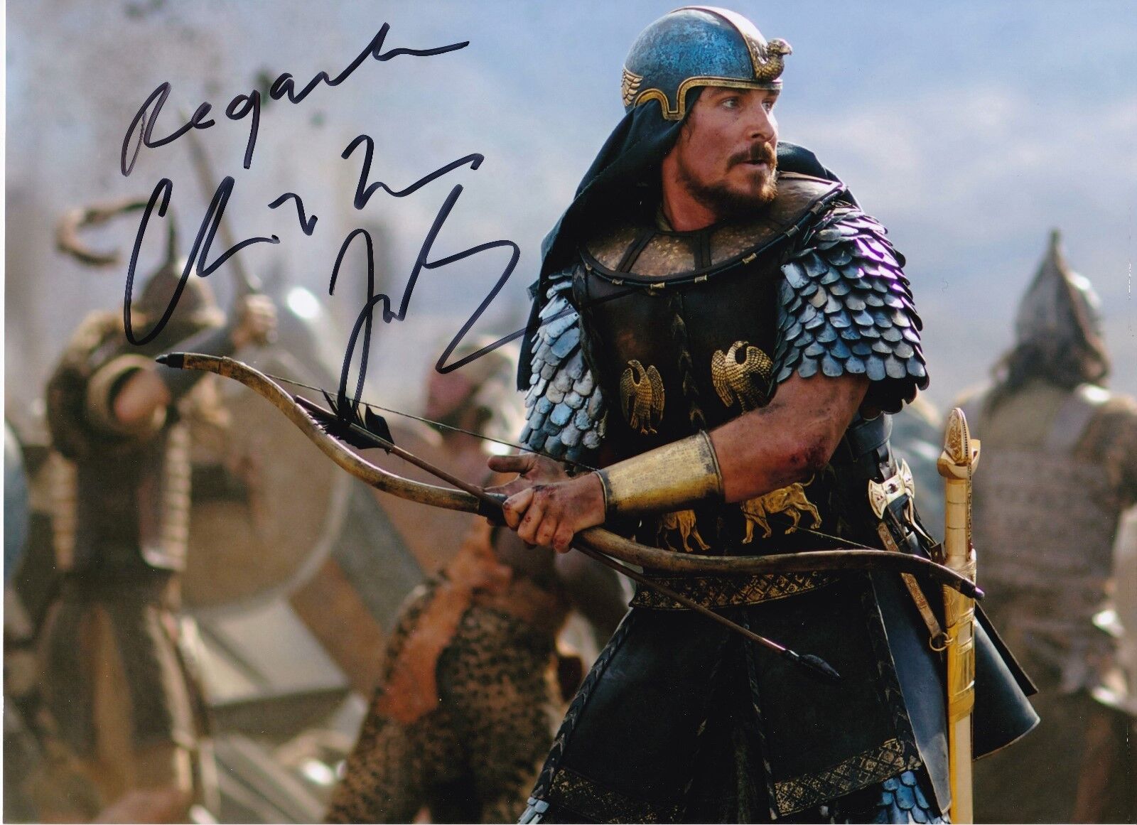 Christian Bale ‘Exodus: Gods and Kings’ Autographed 8x10 Photo Poster painting with CoA