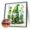 Diamond Painting-DIY Full Round Drill Green Gnome(40*40 CM)