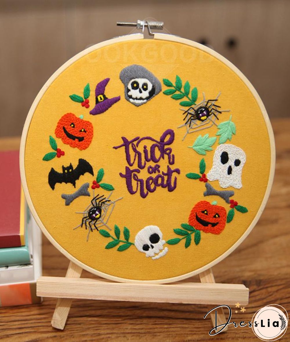 Halloween DIY Embroidery Kit For Home Decor Gift