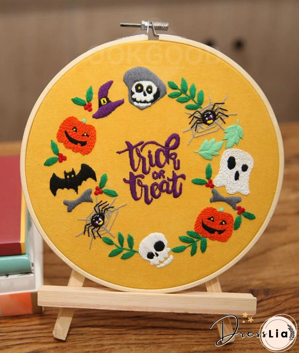 Halloween DIY Embroidery Kit For Home Decor Gift