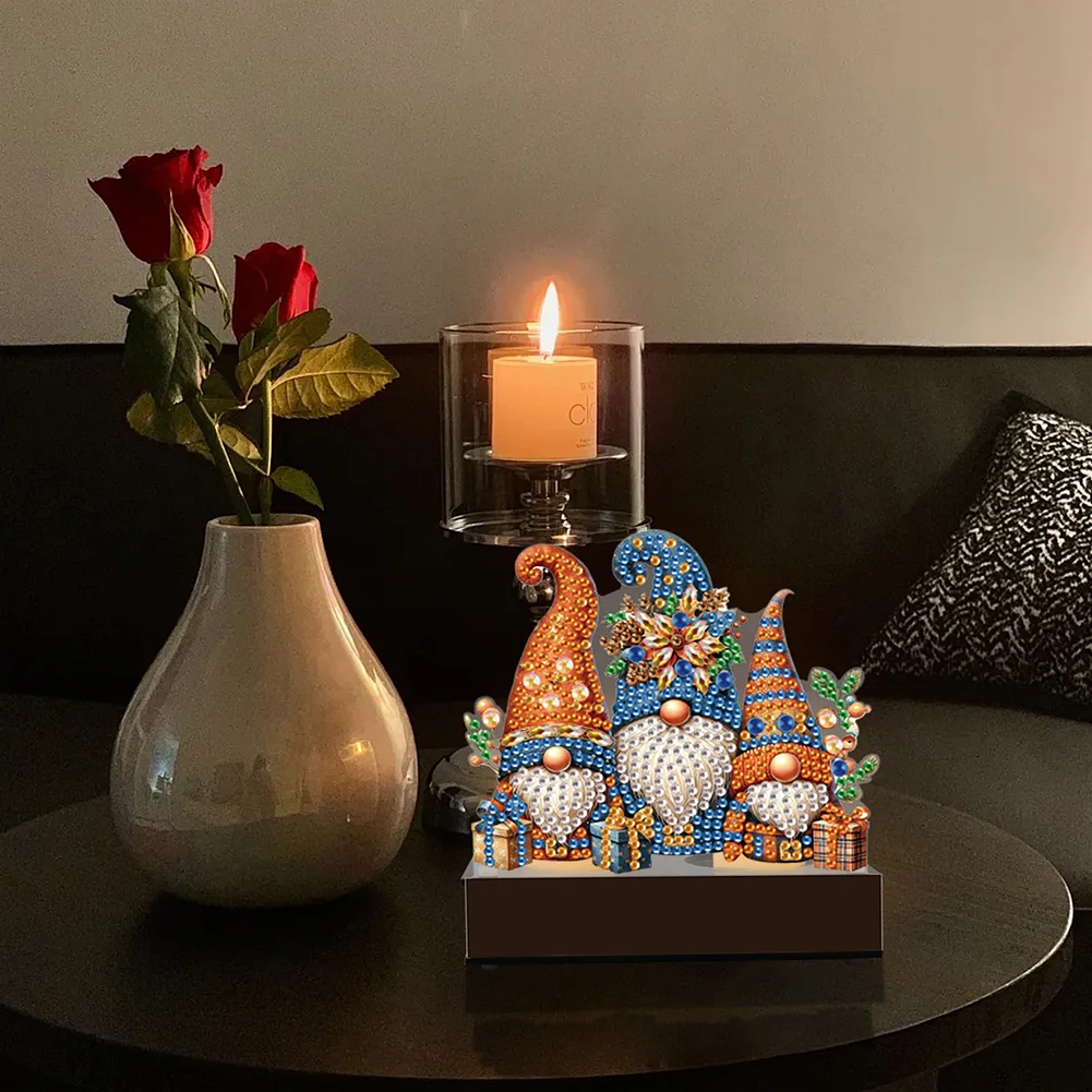 DIY Gnome Diamond Painting Candle Holder Ornaments Aromatherapy Candle Holder