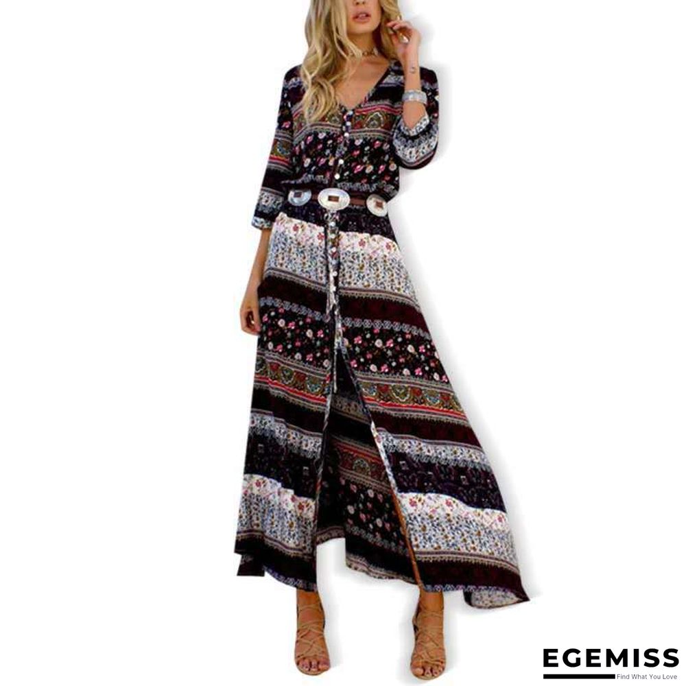 Bohemian Print Dress Women's Beach Skirt | EGEMISS