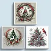 Xmas Tree-Full Embroidery 3 Strands 11CT Stamped Cross Stitch-40*40CM