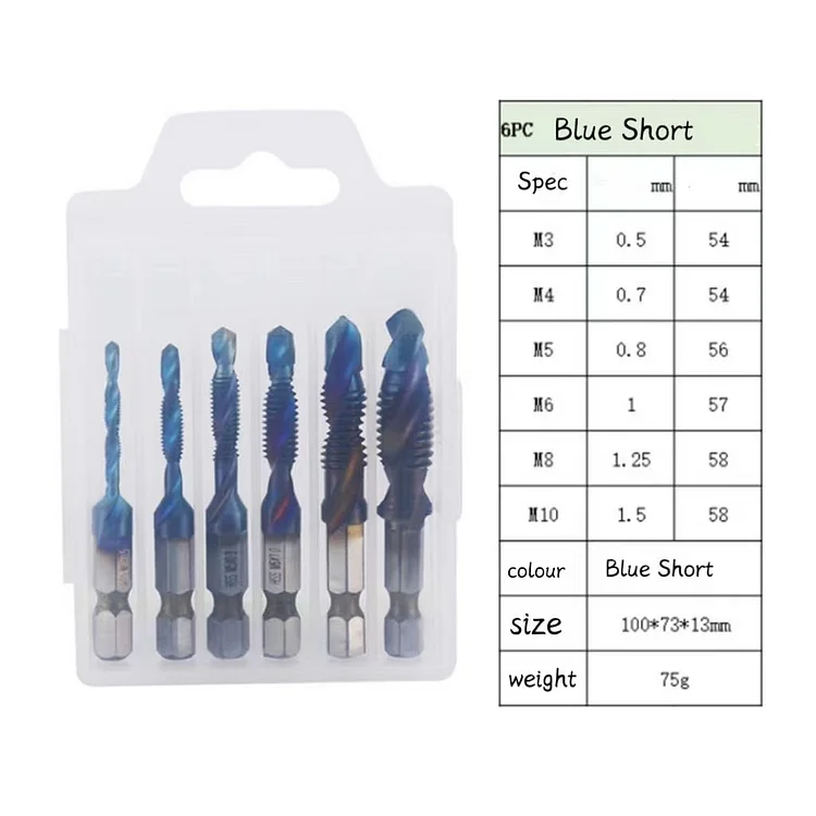 Thread Tap Drill Bits 6Pcs Set🔥🔥🔩