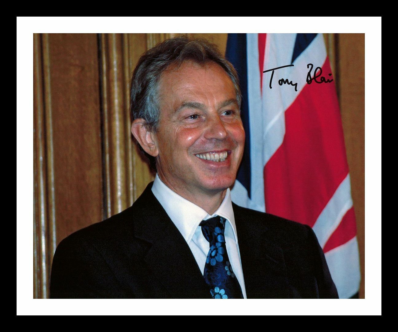 Tony Blair Autographed Signed & Framed Photo Poster painting