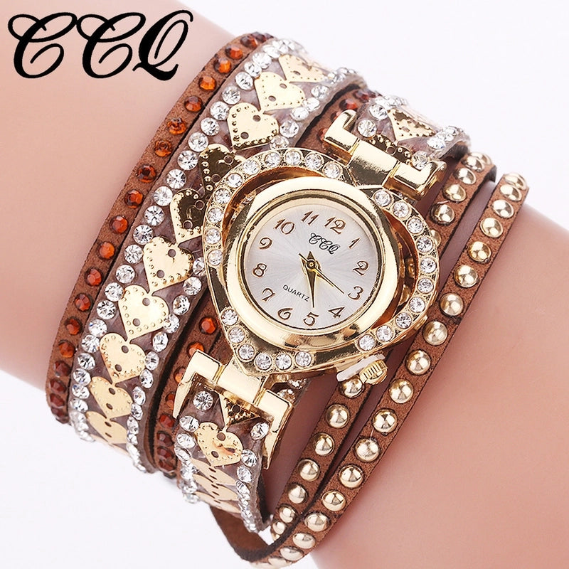 Modern Style Heart Shape Buckle Quartz Watch Women’s Watches