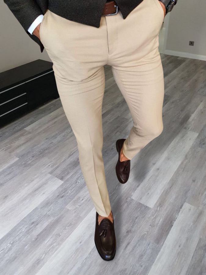 Peaky Blinders Edition Slim Fit Beige Pants