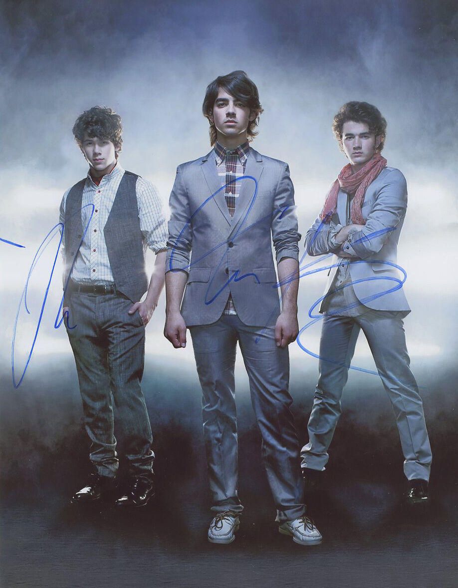 JONAS BROTHERS signed autographed KEVIN NICK & JOE 11x14 Photo Poster painting