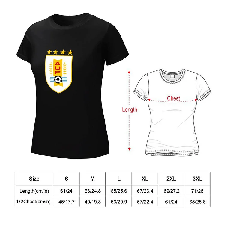 Uruguay Damen Kurzarm Rundhals T-Shirt Casual Sommer Tops