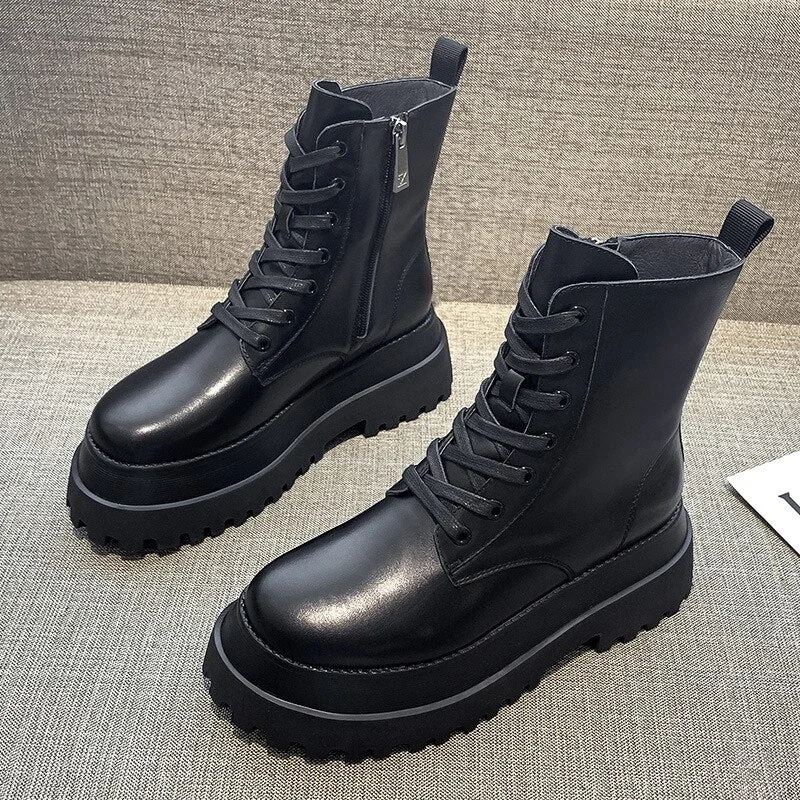 Christmas Gift White Boots Women Shoes Womens Platform Heels Punk Goth Shoes Chunky Ankle Boots Winter Booties Size 41 Botas Fall Shoe