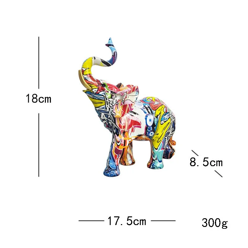 Nordic Modern Figurine Balloon Dog Ornaments Creative Graffiti Resin Crafts Home Living Room TV Cabinet Desktop Decorations