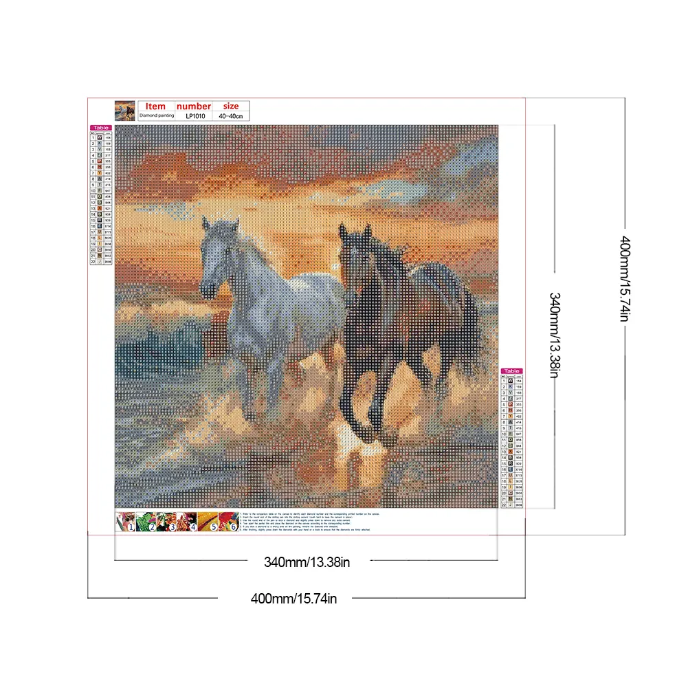 Diamond Painting - Full Round Drill - Horse(Canvas|40*40cm)