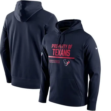 Men's Houston Texans  Navy Circuit Property Of Performance Pullover Hoodie